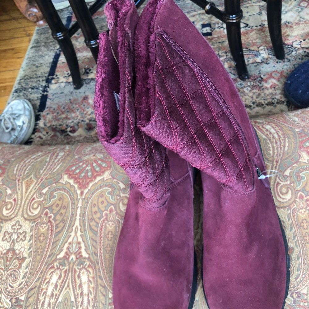 Lands' End Women's Quilted Suede Boots